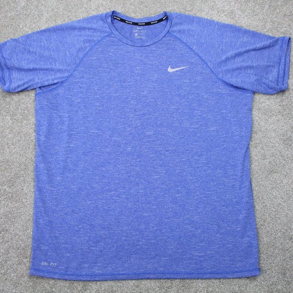 Nike Other - Nike Swim Shirt Mens XL Blue Dri-Fit Polyester Short Sleeve Crewneck Pullover